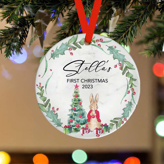 First Christmas Custom Name Ornament 2023 Christmas Gift - DigiVirt