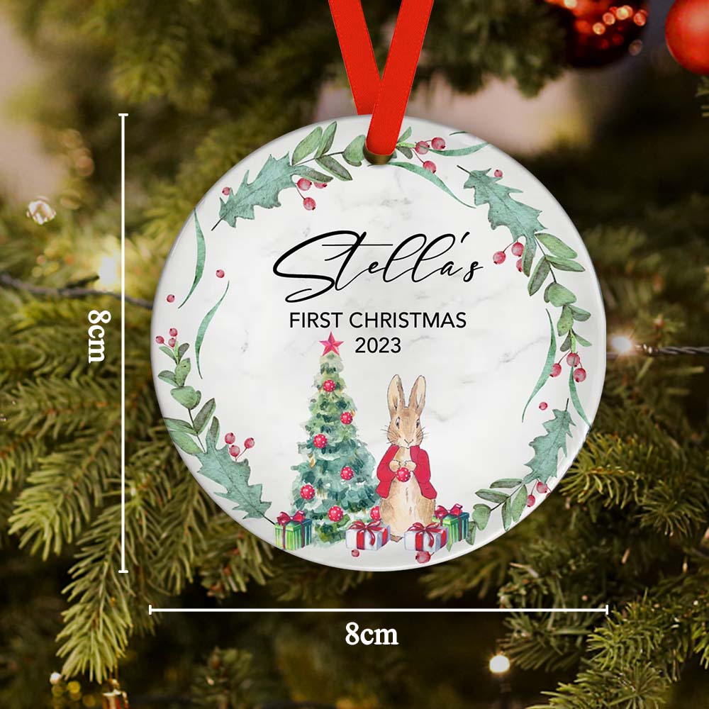 First Christmas Custom Name Ornament 2023 Christmas Gift - DigiVirt