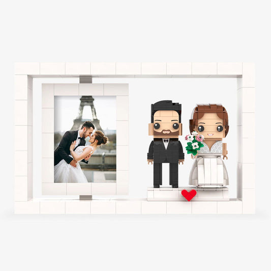 Full Body Customizable 2 People Custom Brick Figures Photo Frame Small Particle Block Home Decor Brick Me Figures - DigiVirt