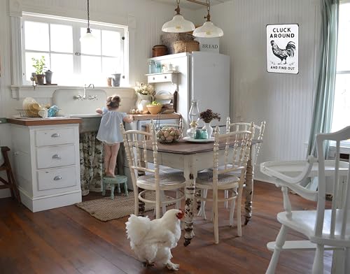 Funny Chicken Cluck Around and Find Out Tin Sign for Home Farm Chicken Coop Farmhouse Kicthen Garden Decor 8 X 12 Inch (3020) - DigiVirt
