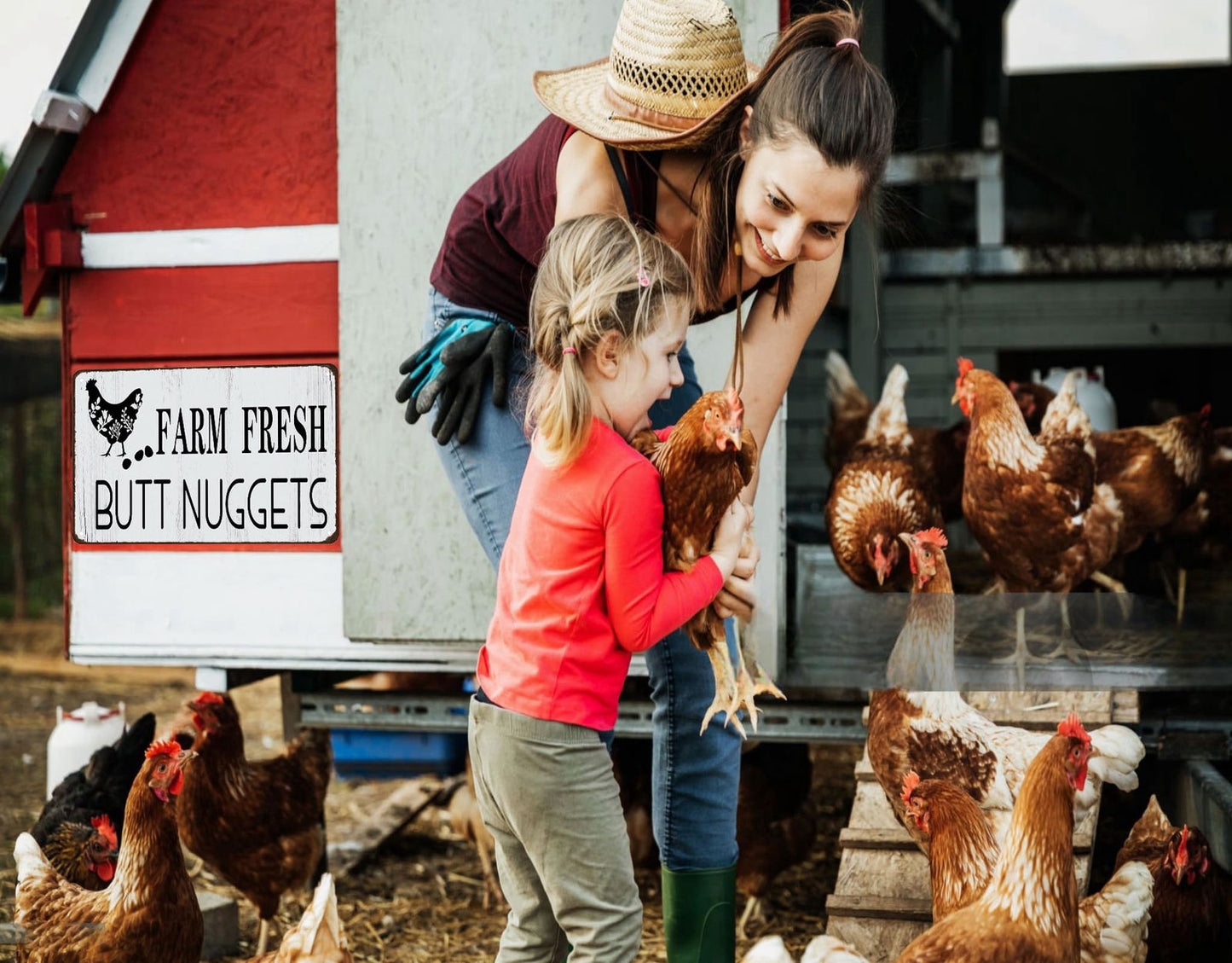 Funny Chicken Cluck Around and Find Out Tin Sign for Home Farm Chicken Coop Farmhouse Kicthen Garden Decor 8 X 12 Inch (3020) - DigiVirt