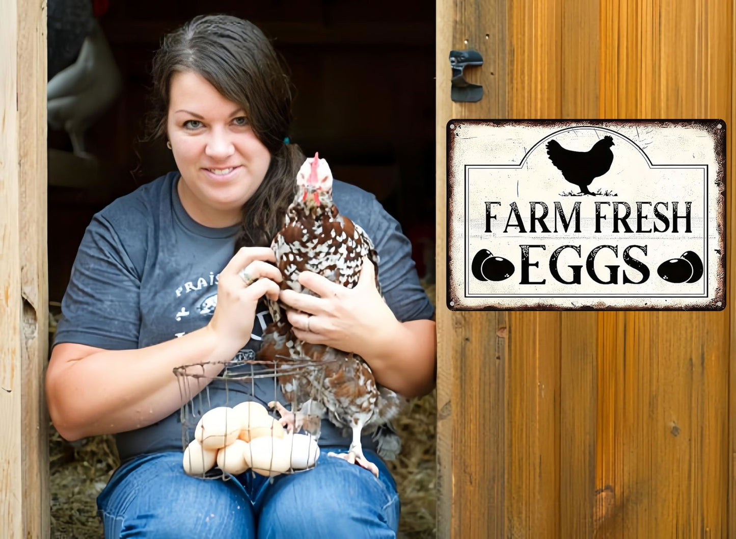 Funny Chicken Cluck Around and Find Out Tin Sign for Home Farm Chicken Coop Farmhouse Kicthen Garden Decor 8 X 12 Inch (3020) - DigiVirt