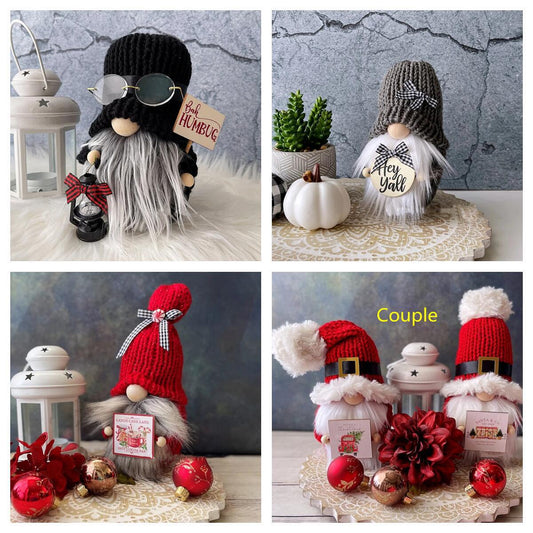 Gnome Knitted Plush Red Dwarf Doll Four Seasons Christmas Doll Doll Ornaments - DigiVirt