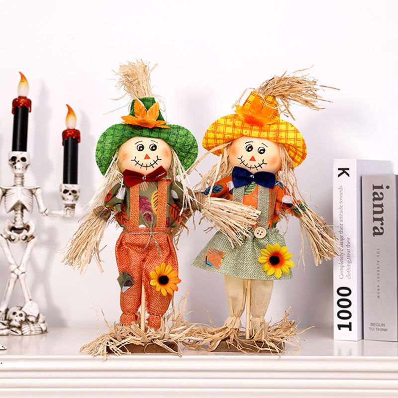 Halloween Decoration Pumpkin Witch Scarecrow Decoration Ghost Festival Haunted House Window Bar Scene Layout Props Supplies - DigiVirt