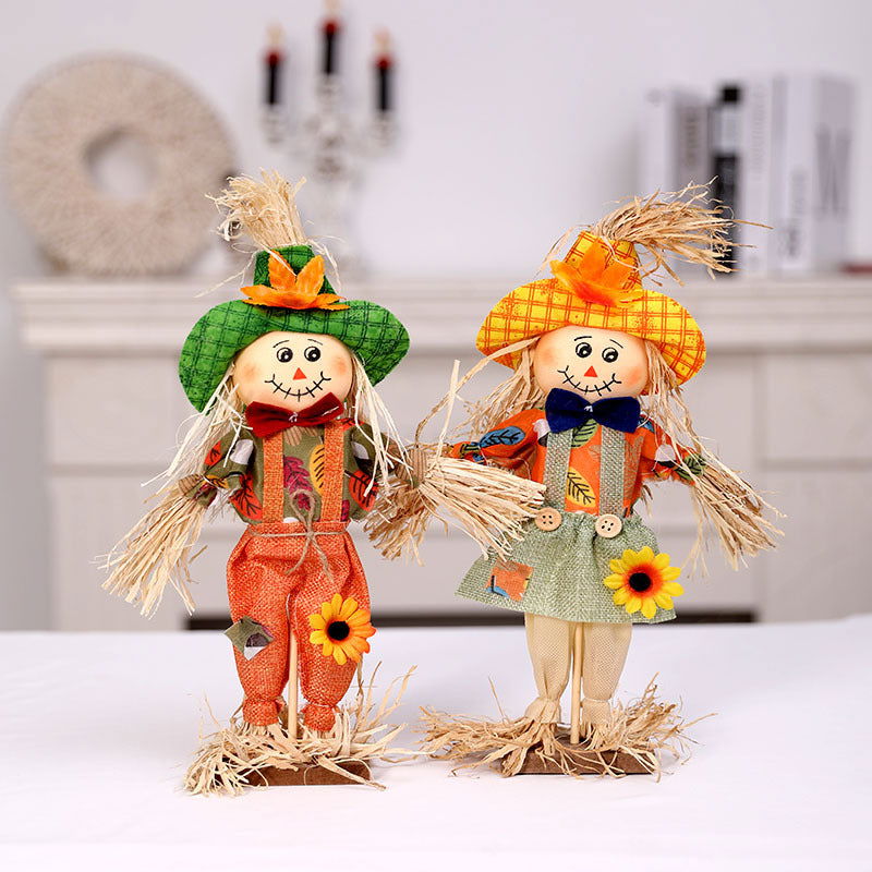 Halloween Decoration Pumpkin Witch Scarecrow Decoration Ghost Festival Haunted House Window Bar Scene Layout Props Supplies - DigiVirt
