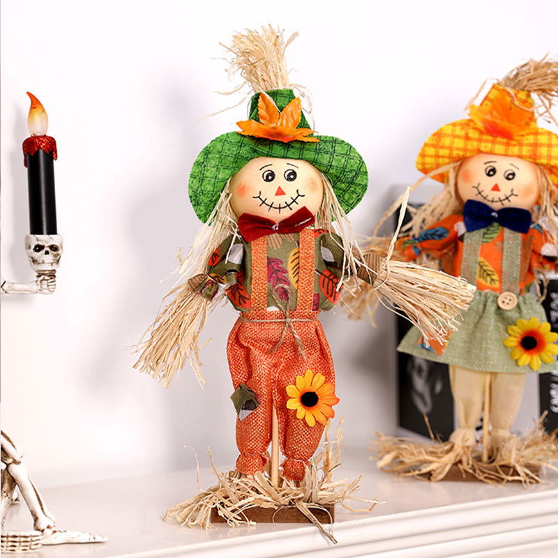 Halloween Decoration Pumpkin Witch Scarecrow Decoration Ghost Festival Haunted House Window Bar Scene Layout Props Supplies - DigiVirt