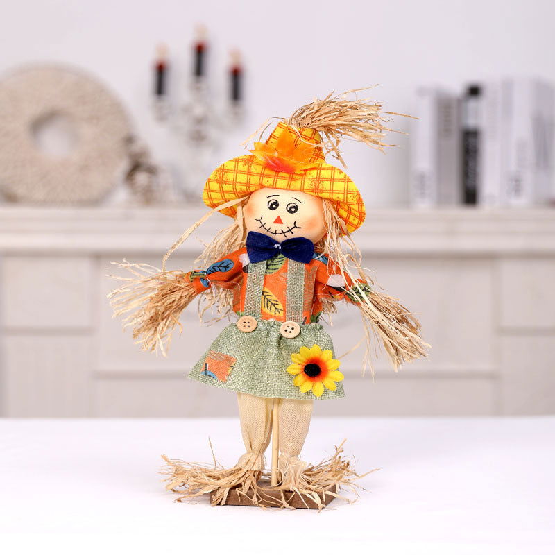 Halloween Decoration Pumpkin Witch Scarecrow Decoration Ghost Festival Haunted House Window Bar Scene Layout Props Supplies - DigiVirt