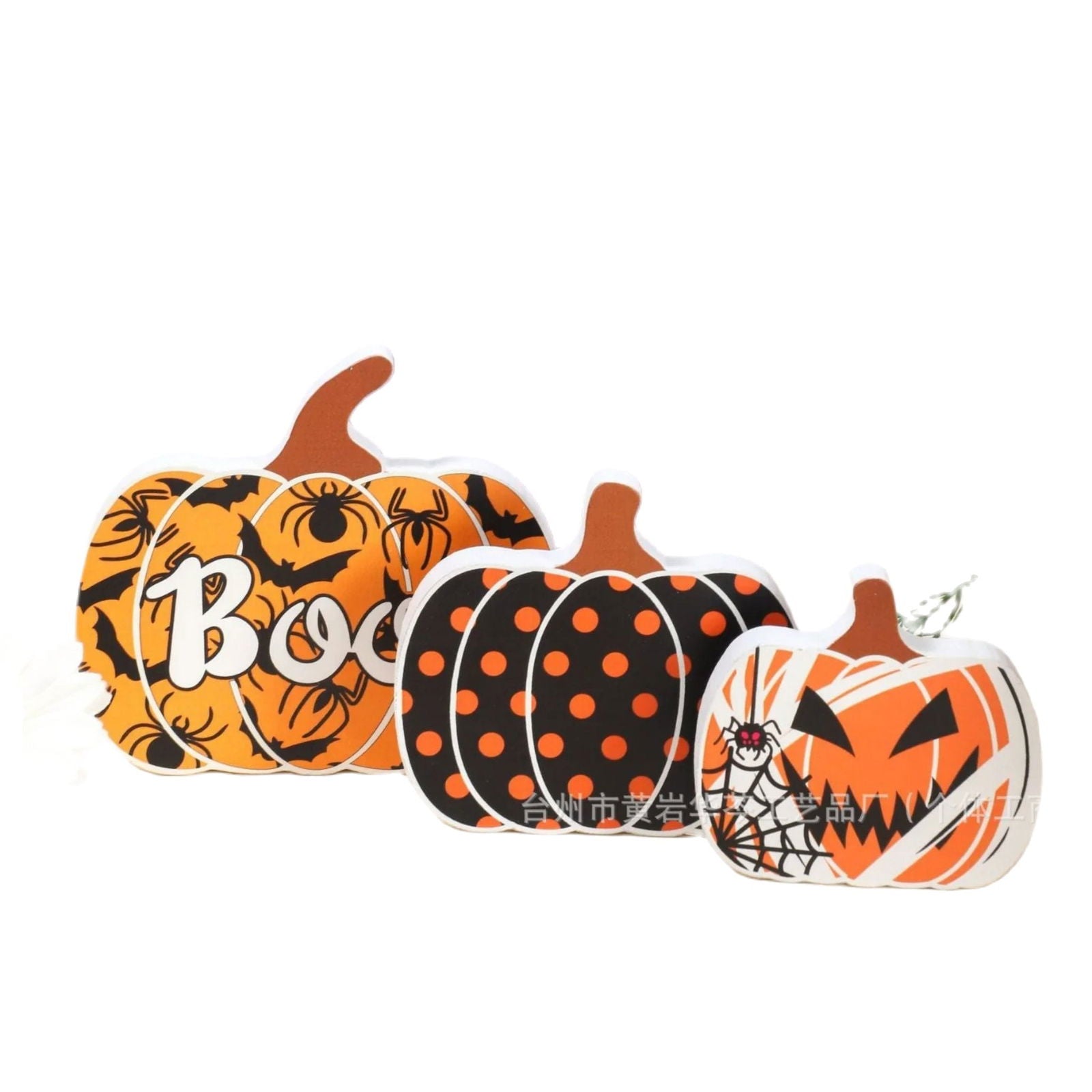 Halloween Pumpkin Wooden Ornaments Letter Ghost Desktop Ornaments Wooden Crafts - DigiVirt