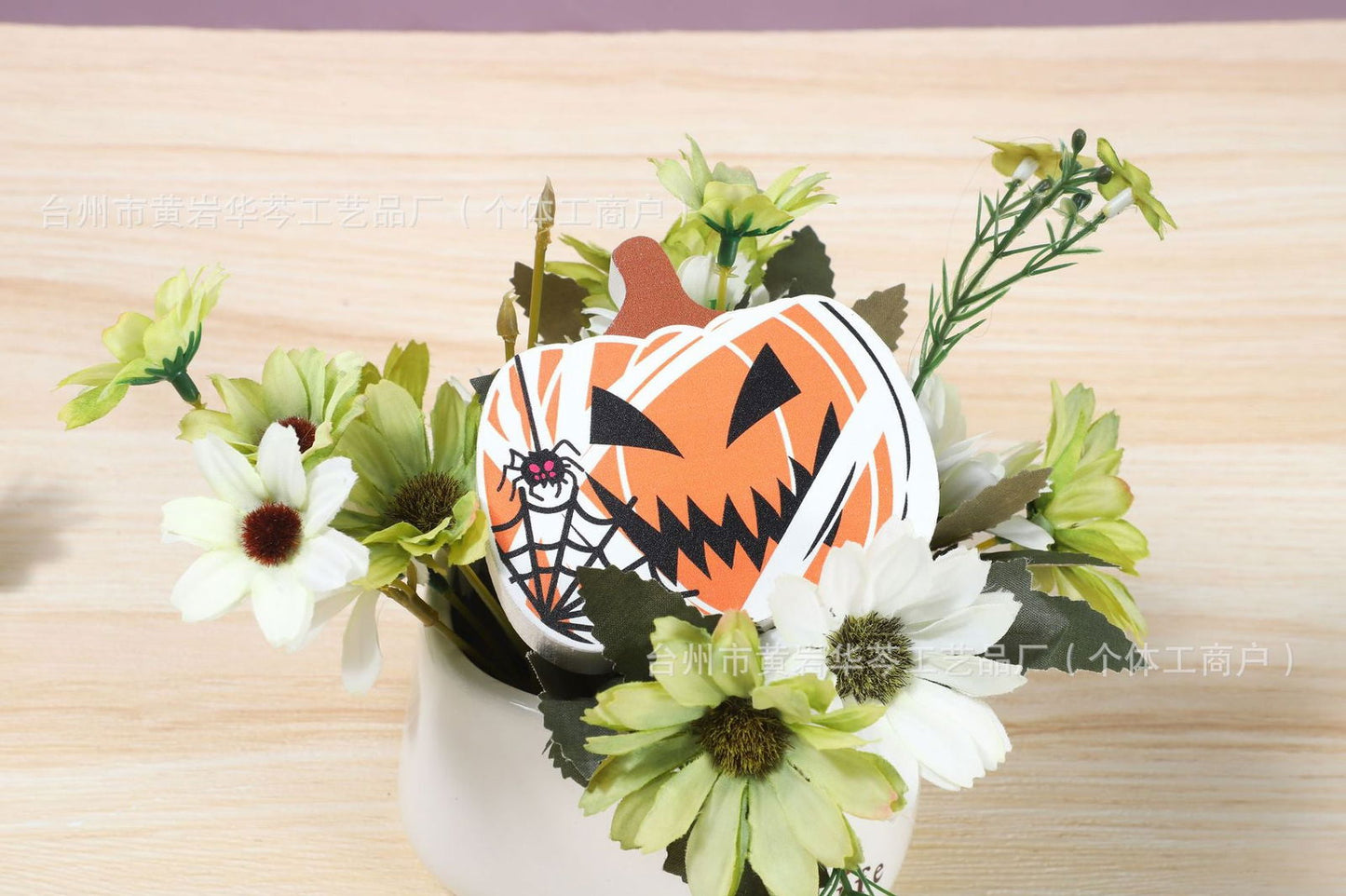 Halloween Pumpkin Wooden Ornaments Letter Ghost Desktop Ornaments Wooden Crafts - DigiVirt