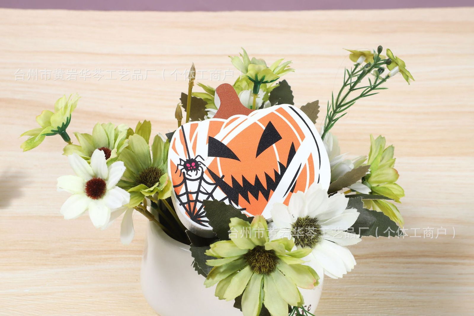 Halloween Pumpkin Wooden Ornaments Letter Ghost Desktop Ornaments Wooden Crafts - DigiVirt