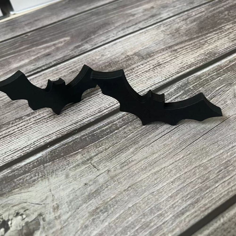 Halloween Wooden Bat Decoration Ornaments Black Holiday Party Desktop Decoration Wings Accessories - DigiVirt