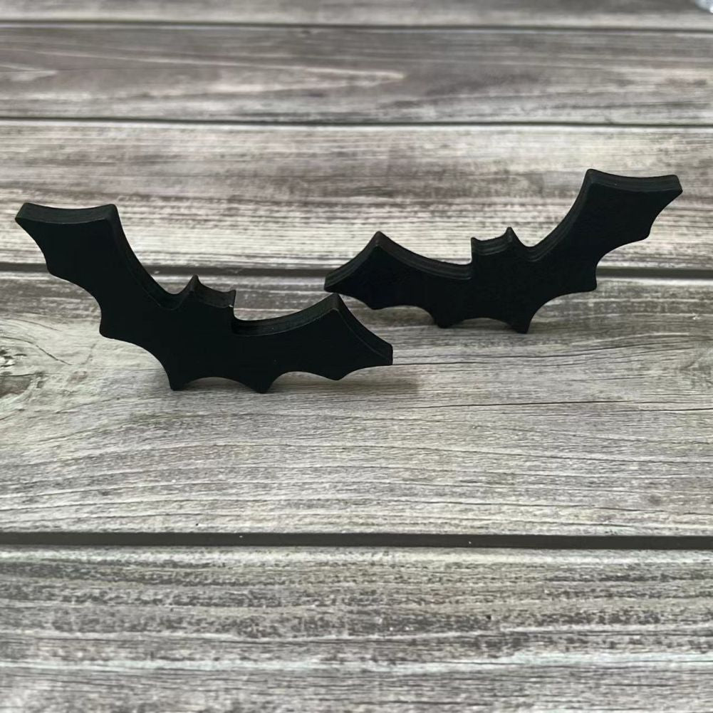 Halloween Wooden Bat Decoration Ornaments Black Holiday Party Desktop Decoration Wings Accessories - DigiVirt