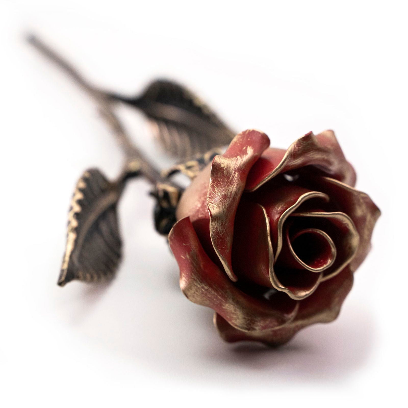 Hand Forged Wrought Iron Rose - Romantic Metal Gift of Everlasting Love - 6th Year Wedding Anniversary Surprise for Her - DigiVirt