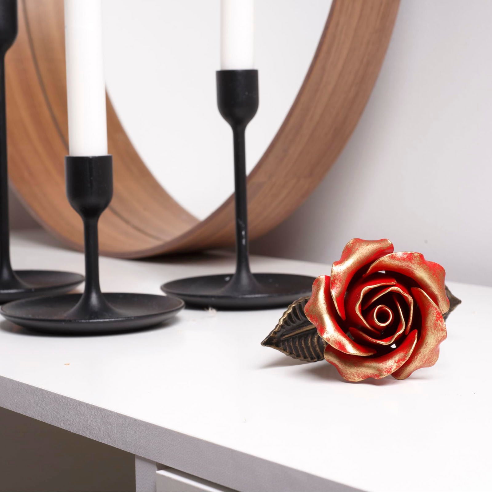 Hand Forged Wrought Iron Rose - Romantic Metal Gift of Everlasting Love - 6th Year Wedding Anniversary Surprise for Her - DigiVirt