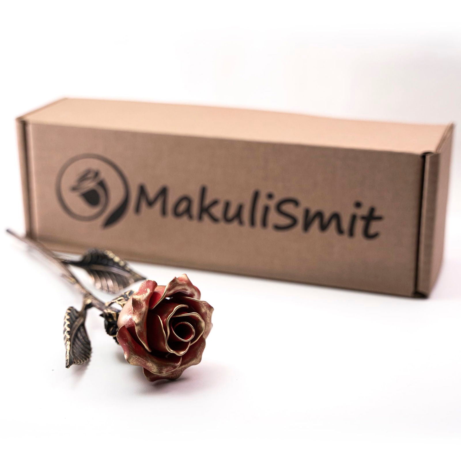 Hand Forged Wrought Iron Rose - Romantic Metal Gift of Everlasting Love - 6th Year Wedding Anniversary Surprise for Her - DigiVirt