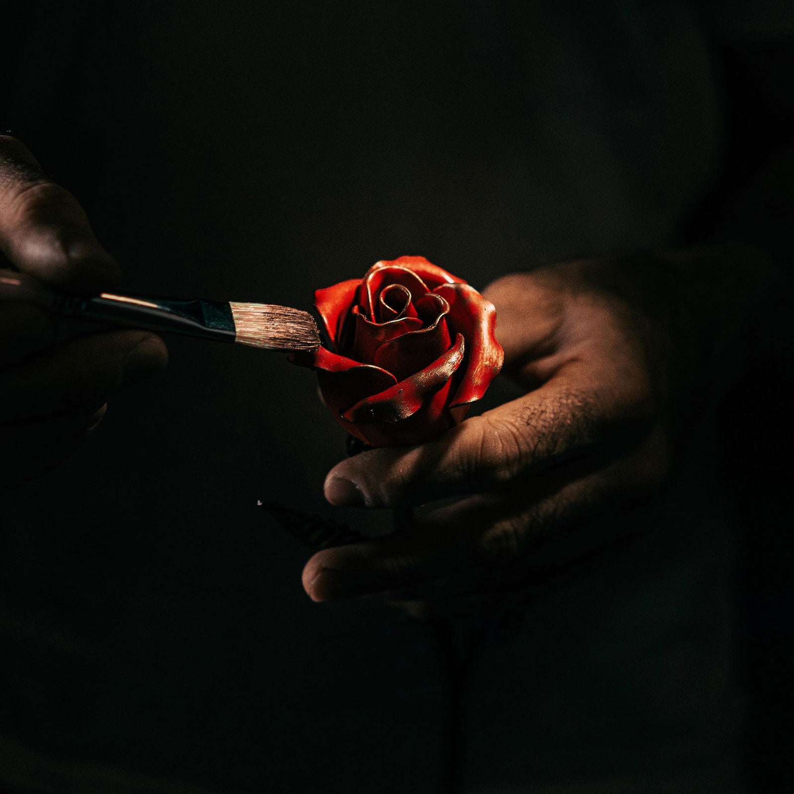 Hand Forged Wrought Iron Rose - Romantic Metal Gift of Everlasting Love - 6th Year Wedding Anniversary Surprise for Her - DigiVirt