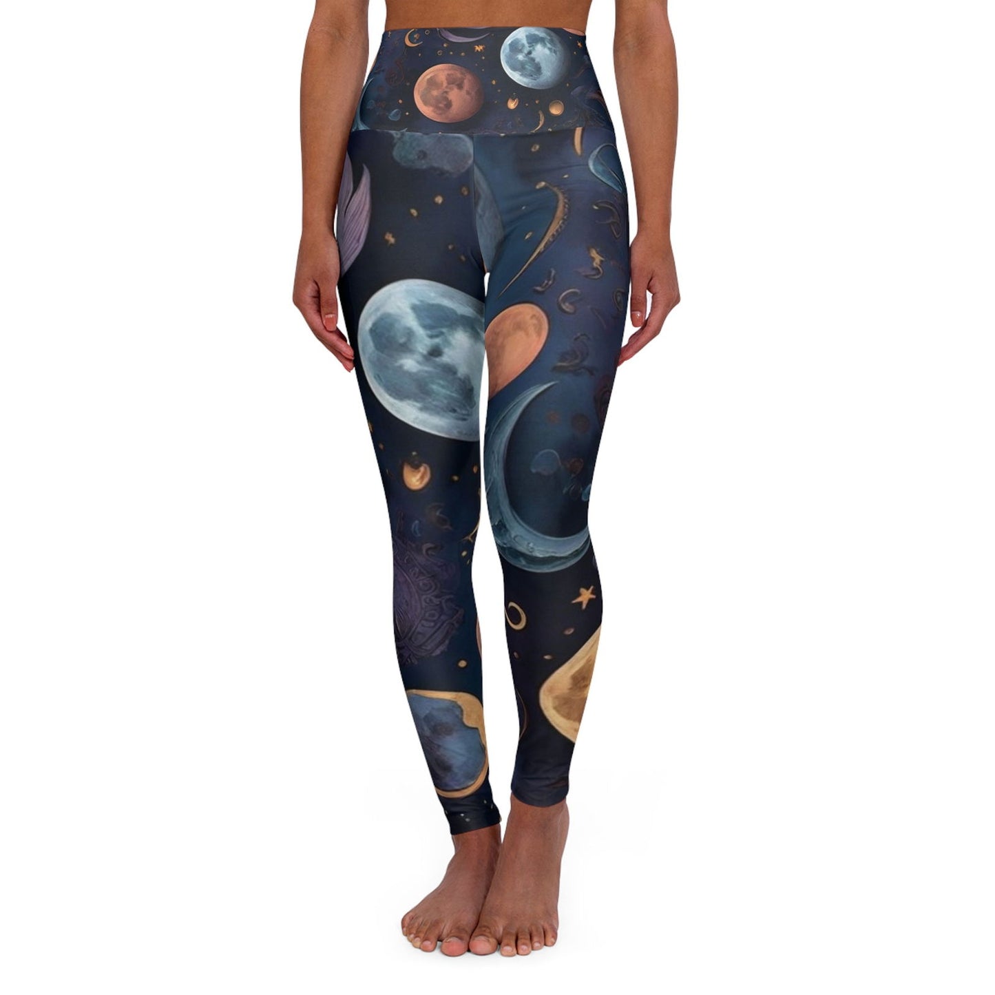 High Waisted Yoga Leggings - The Universe - DigiVirt