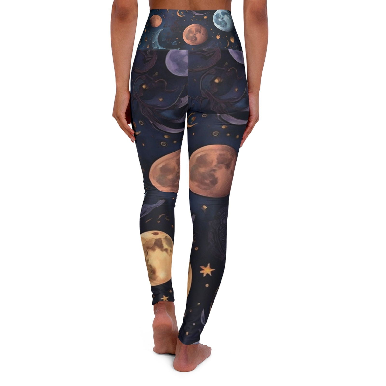 High Waisted Yoga Leggings - The Universe - DigiVirt