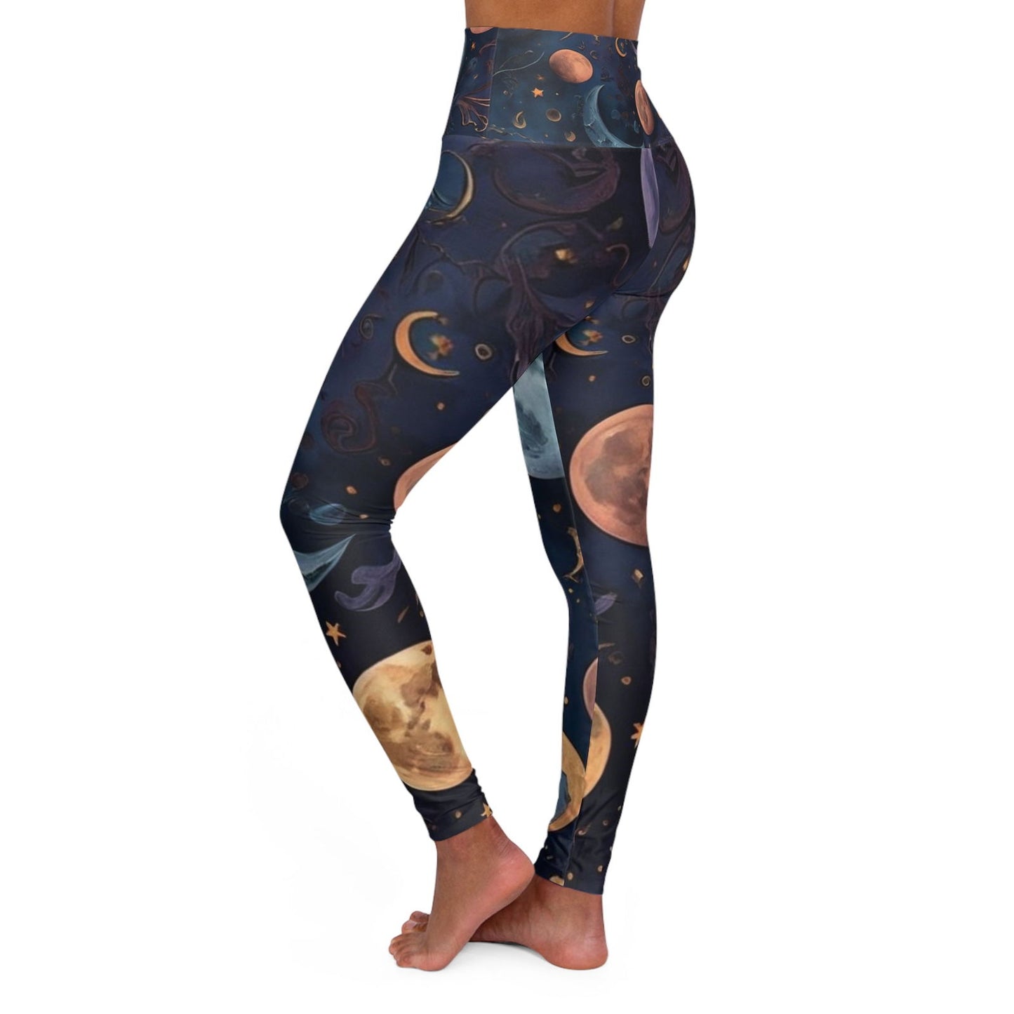 High Waisted Yoga Leggings - The Universe - DigiVirt