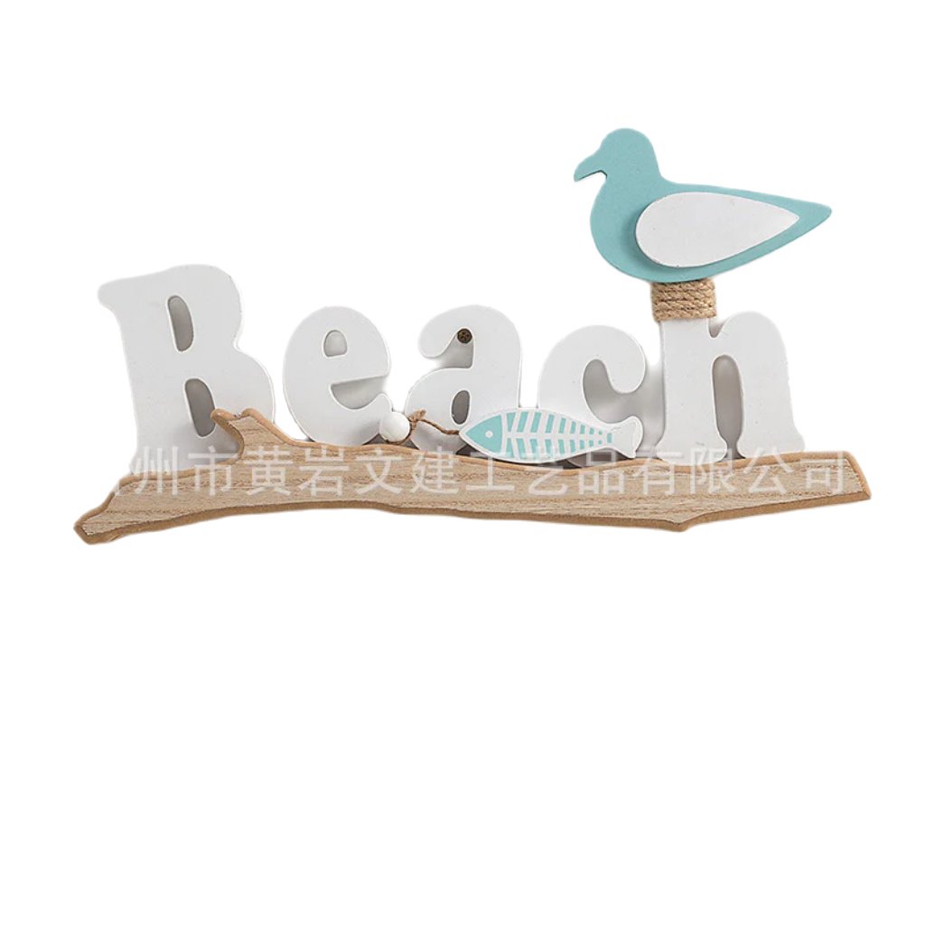 Home Decoration Pendant Creative Beach Rest Density Board One-piece Listing Letter Decorations Beach House - DigiVirt