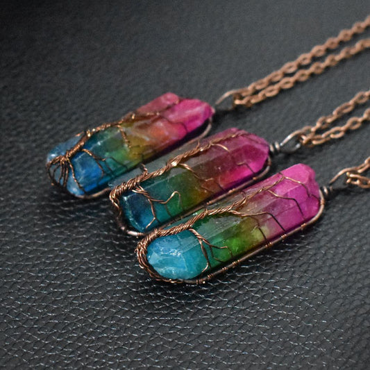 Hot Selling Stone Crystal Pillar Tree Of Life Pendant In Europe And America - DigiVirt