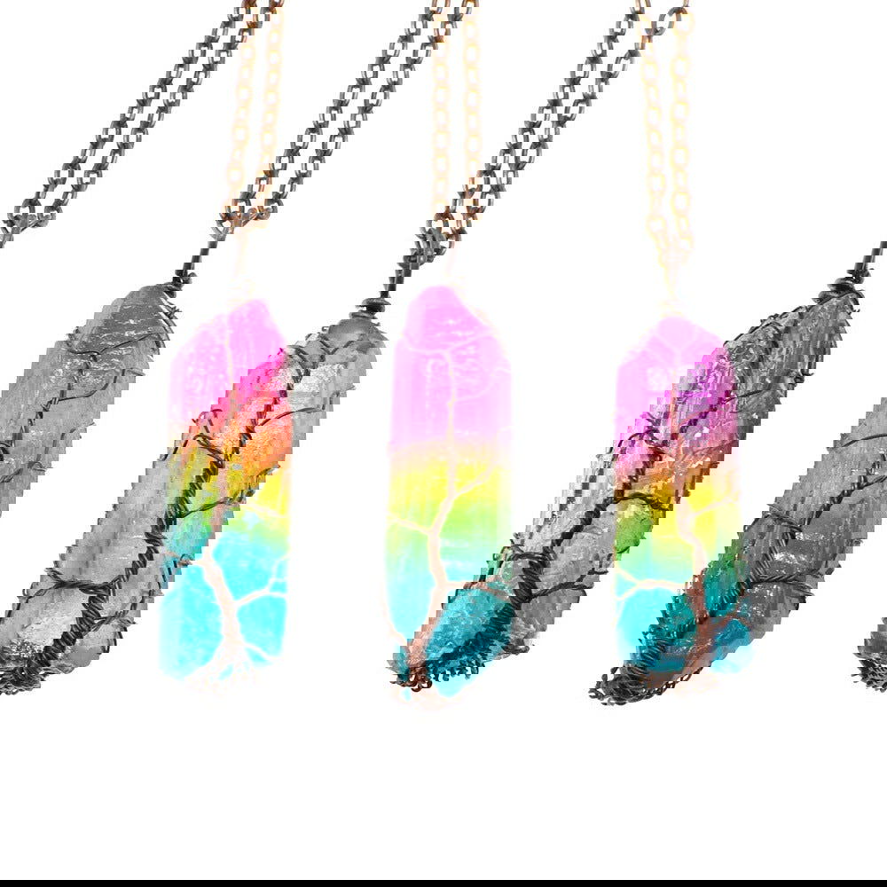 Hot Selling Stone Crystal Pillar Tree Of Life Pendant In Europe And America - DigiVirt