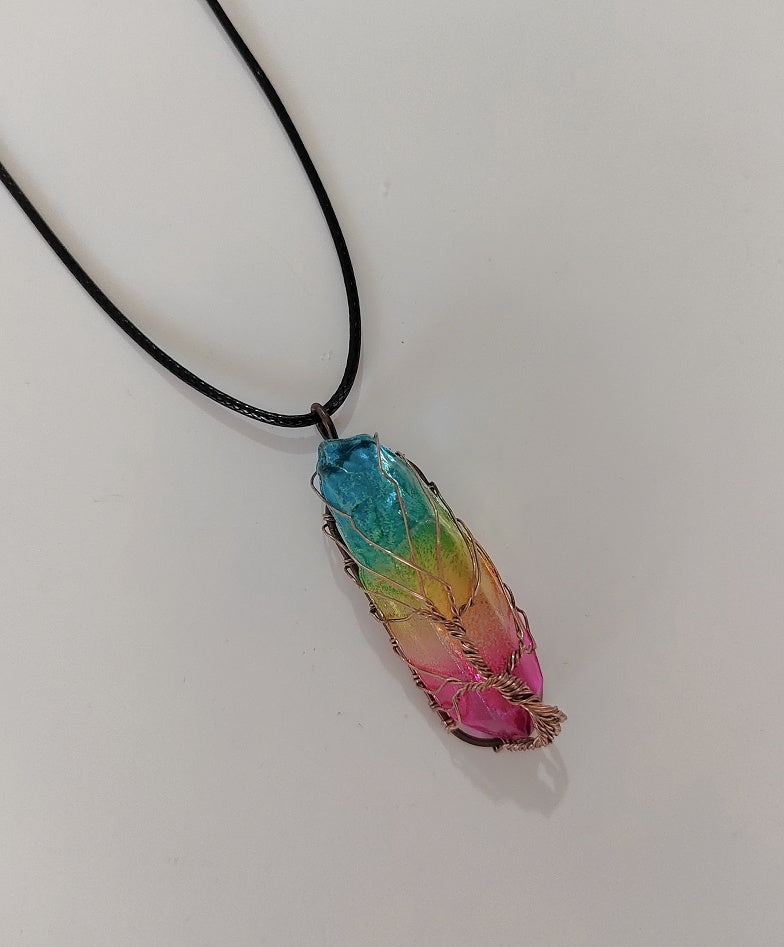 Hot Selling Stone Crystal Pillar Tree Of Life Pendant In Europe And America - DigiVirt