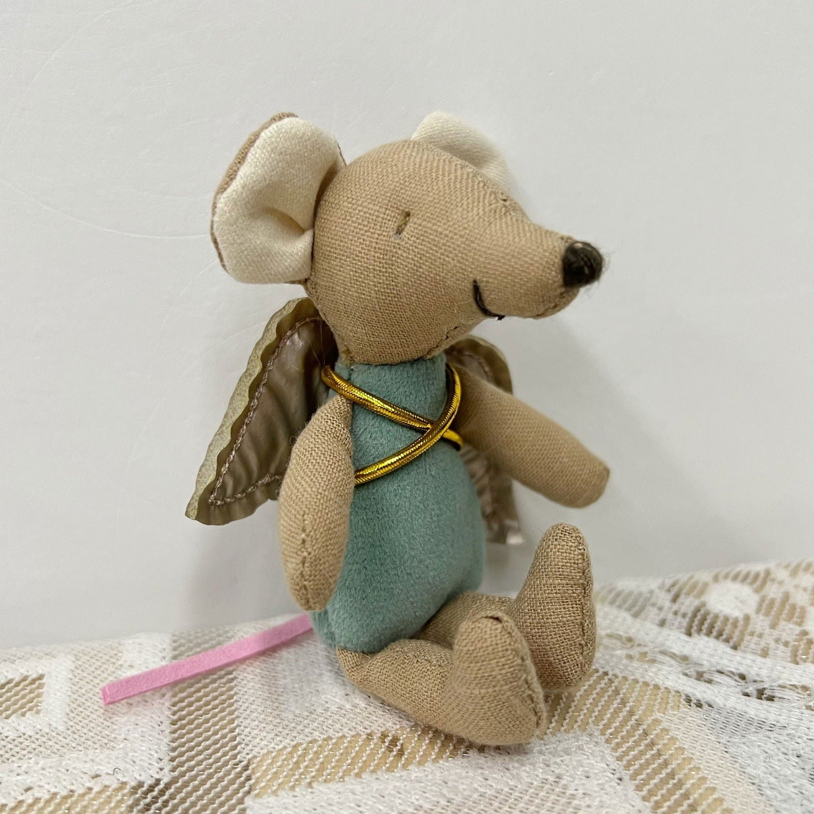 Ins Nordic Linen Little Mouse Doll Fairy Tale Little Angel Mouse Doll Birthday Gift Fabric Doll - DigiVirt