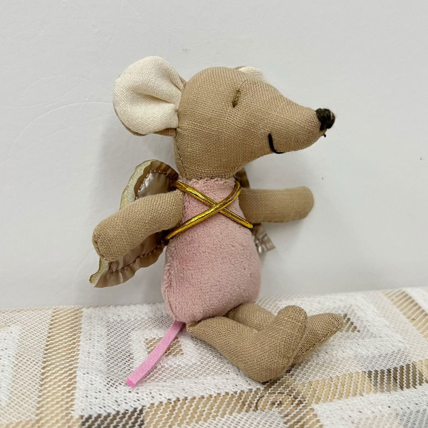 Ins Nordic Linen Little Mouse Doll Fairy Tale Little Angel Mouse Doll Birthday Gift Fabric Doll - DigiVirt