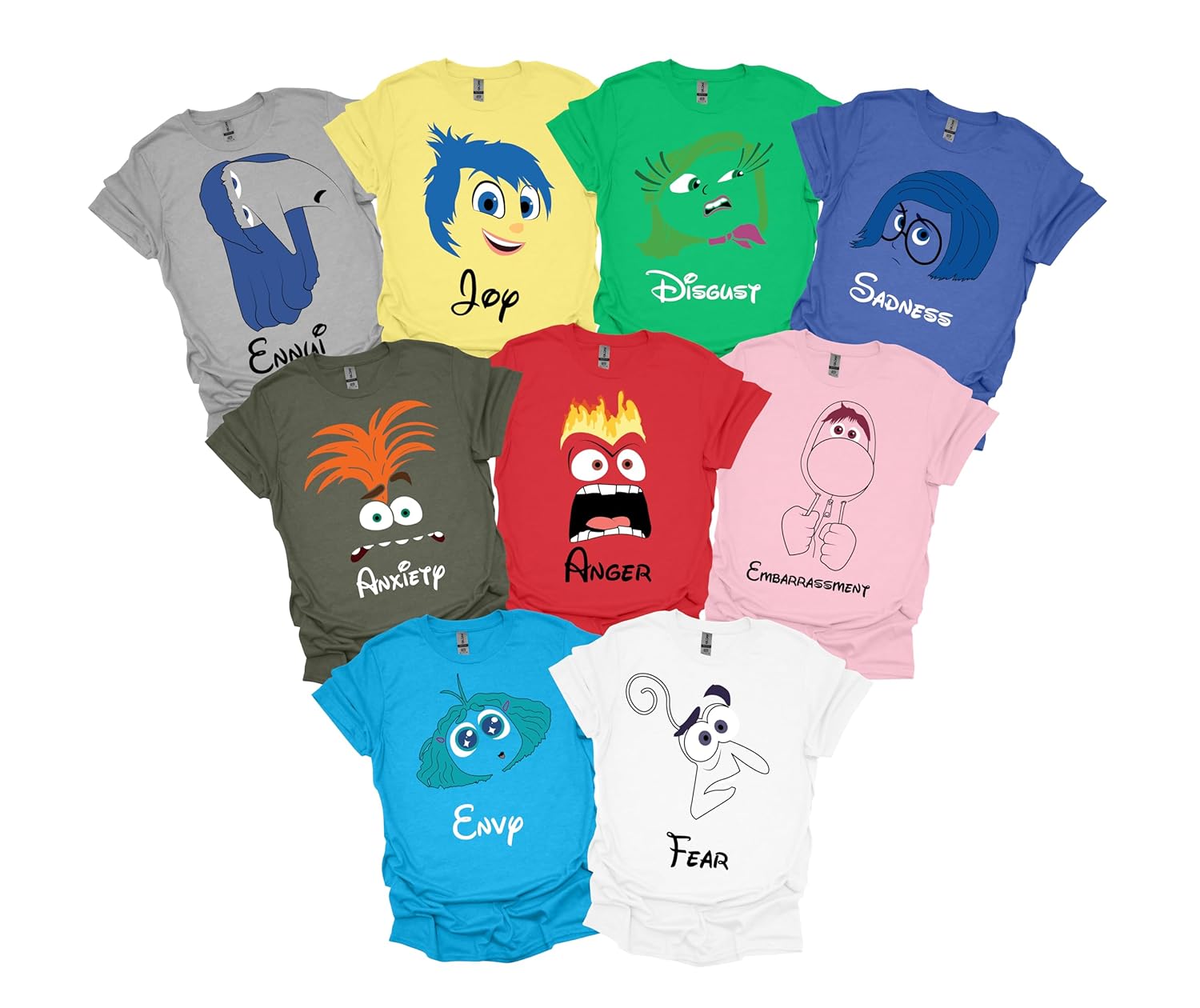 Inside Out Shirt - Custom Inside Out 2 Character T-Shirt - Personalized Inside Out Emotions T-shirts for Kids Youth & Adults - DigiVirt
