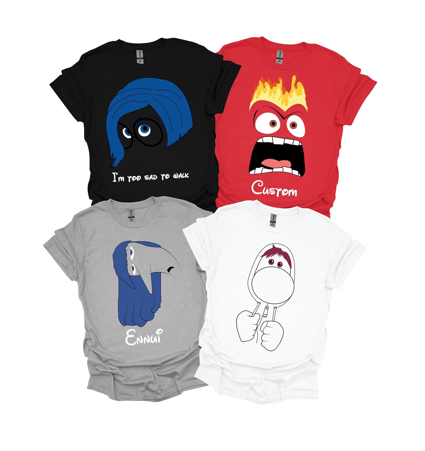 Inside Out Shirt - Custom Inside Out 2 Character T-Shirt - Personalized Inside Out Emotions T-shirts for Kids Youth & Adults - DigiVirt