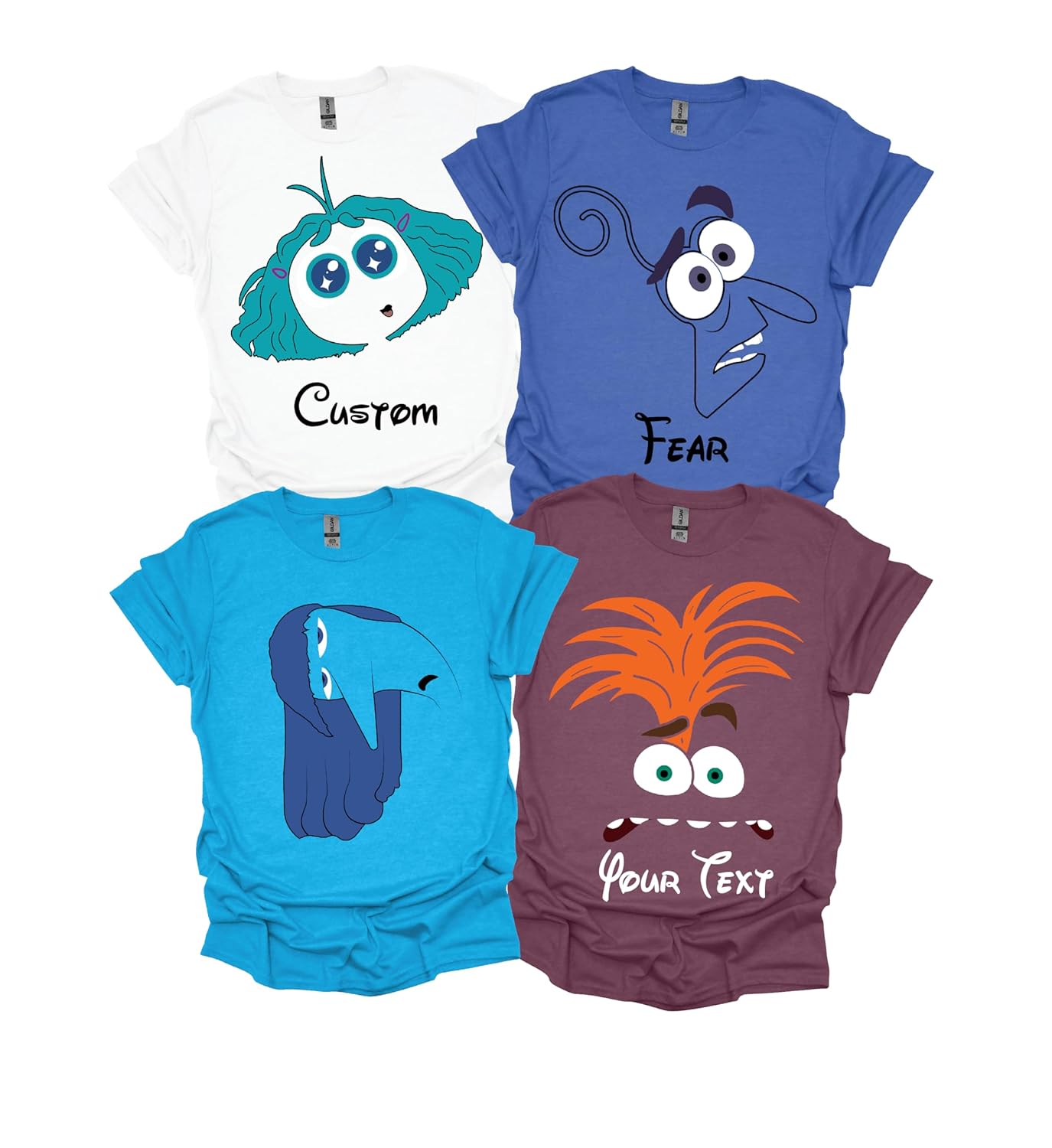 Inside Out Shirt - Custom Inside Out 2 Character T-Shirt - Personalized Inside Out Emotions T-shirts for Kids Youth & Adults - DigiVirt