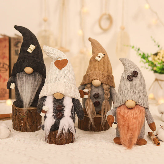 Knitting Couple Handmade Coffee Gnomes - DigiVirt