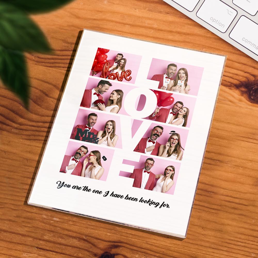 LOVE Custom 8 Photo Lamp Plauqe Romantic Personalized Home Decor - DigiVirt