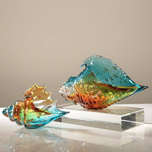 Light Luxury Colored Glaze Colorful Conch Decoration Decorations - DigiVirt
