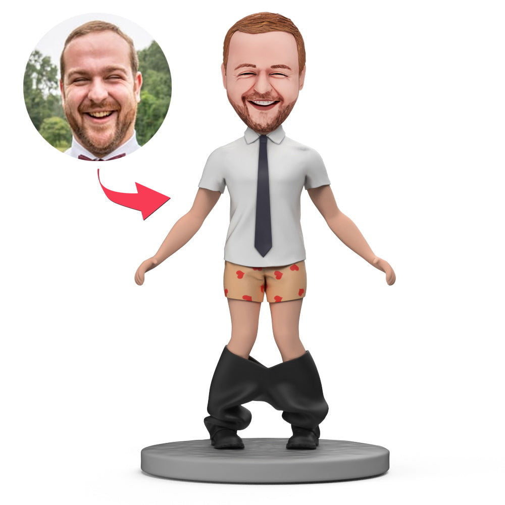 Man Trousers Humor Custom Bobblehead With Engraved Text - DigiVirt