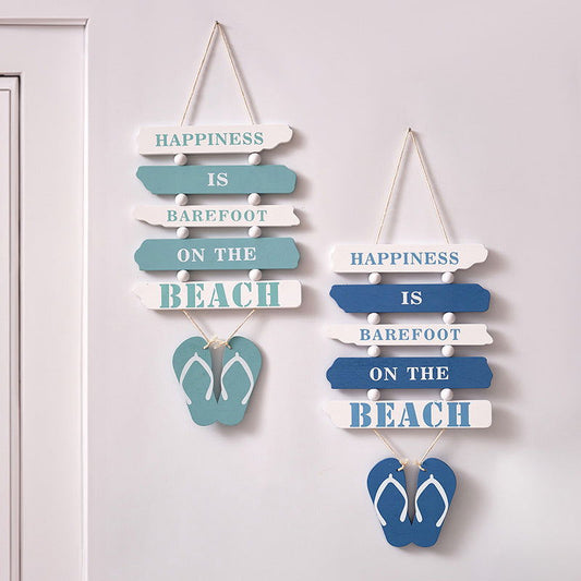 Mediterranean Listing Creative Double Slippers Letter Strip Connecting Double-Sided Brand Ocean Style Home Decoration Wall Listing - DigiVirt