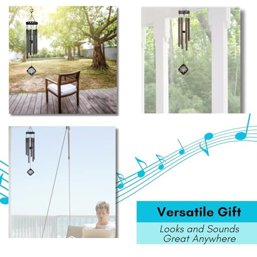 Memorial Wind Chimes - Sympathy Wind Chimes - Wind Chimes for Loss of Loved One - Wind Chimes for Loss of Loved One Prime - Grief Gifts - Soothing Tones - Bereavement - Bronze 29” - DigiVirt