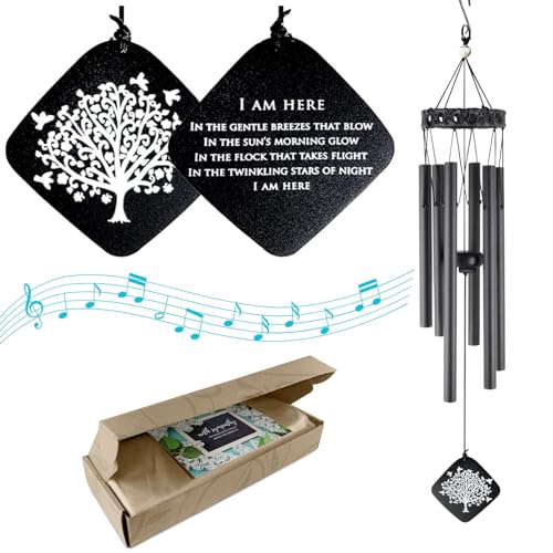 Memorial Wind Chimes - Sympathy Wind Chimes - Wind Chimes for Loss of Loved One - Wind Chimes for Loss of Loved One Prime - Grief Gifts - Soothing Tones - Bereavement - Bronze 29” - DigiVirt
