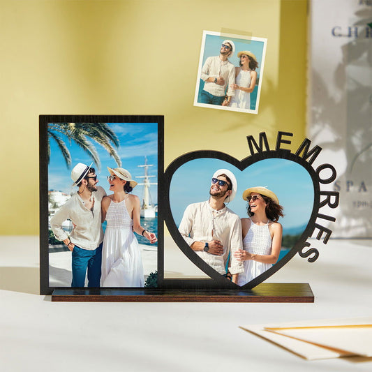 Memories Photo Frame Personalized Wood Decoration for Couples - DigiVirt