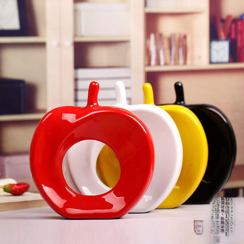 Modern Home Decorations Living Room Porch Ornaments New House Furnishings Ceramic Crafts Wholesale Apple - DigiVirt