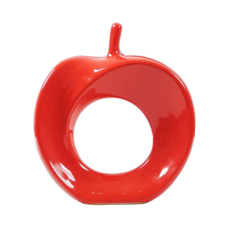 Modern Home Decorations Living Room Porch Ornaments New House Furnishings Ceramic Crafts Wholesale Apple - DigiVirt