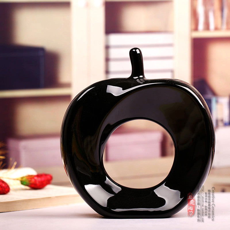 Modern Home Decorations Living Room Porch Ornaments New House Furnishings Ceramic Crafts Wholesale Apple - DigiVirt