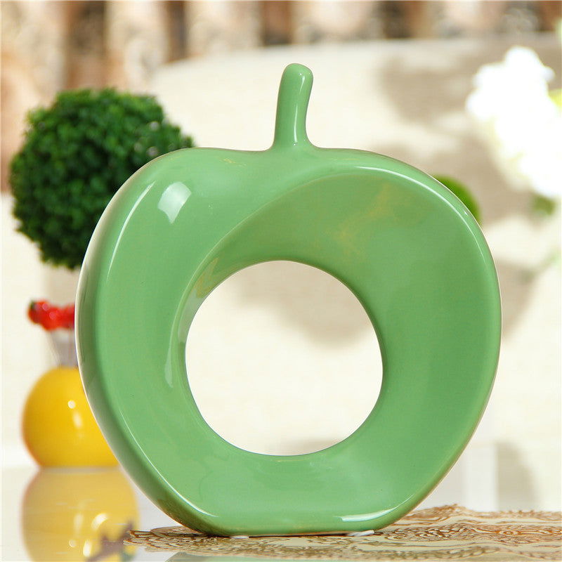 Modern Home Decorations Living Room Porch Ornaments New House Furnishings Ceramic Crafts Wholesale Apple - DigiVirt