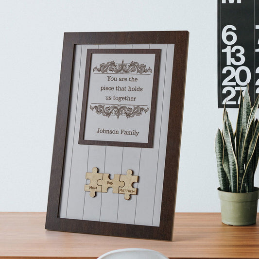 Mom Piece That Holds Us Together Frame Mum Puzzle Sign Gift for Mum - DigiVirt