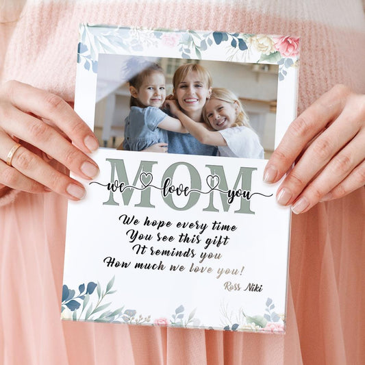 Mother's Day Custom Photo Plaque Gift With Your Name - It Reminds How Much We Love You - DigiVirt