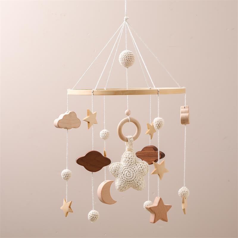 Nordic Style Children&#039;s Room Crochet Ornaments Newborn Baby Crib Ornaments Hand Eye Coordination Crochet Doll Bed Bell - DigiVirt