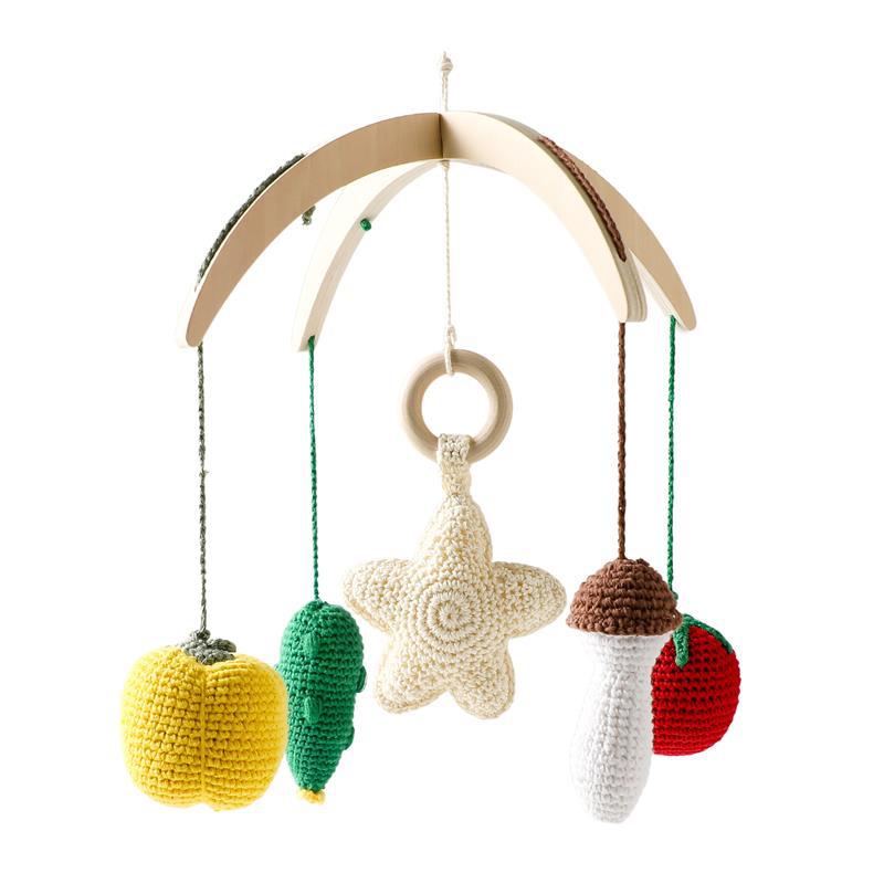 Nordic Style Children&#039;s Room Crochet Ornaments Newborn Baby Crib Ornaments Hand Eye Coordination Crochet Doll Bed Bell - DigiVirt