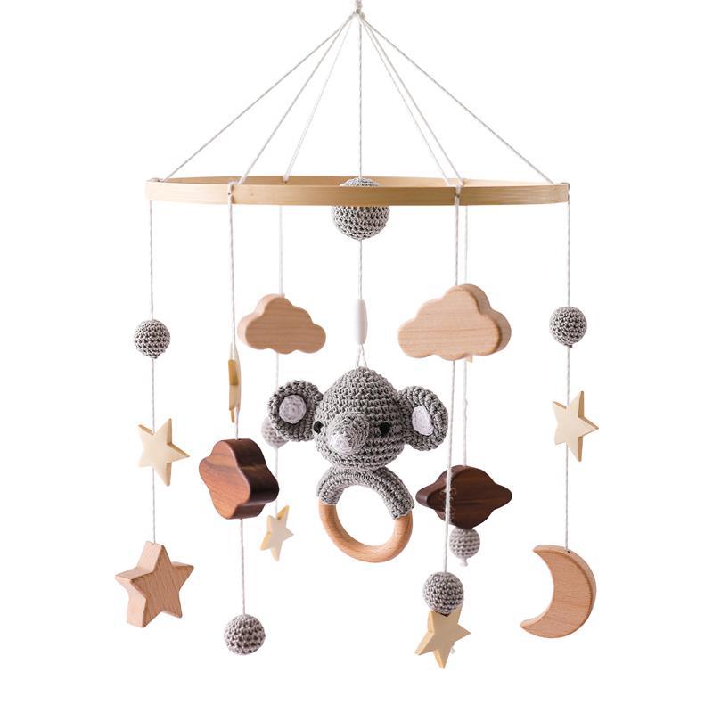 Nordic Style Children&#039;s Room Crochet Ornaments Newborn Baby Crib Ornaments Hand Eye Coordination Crochet Doll Bed Bell - DigiVirt