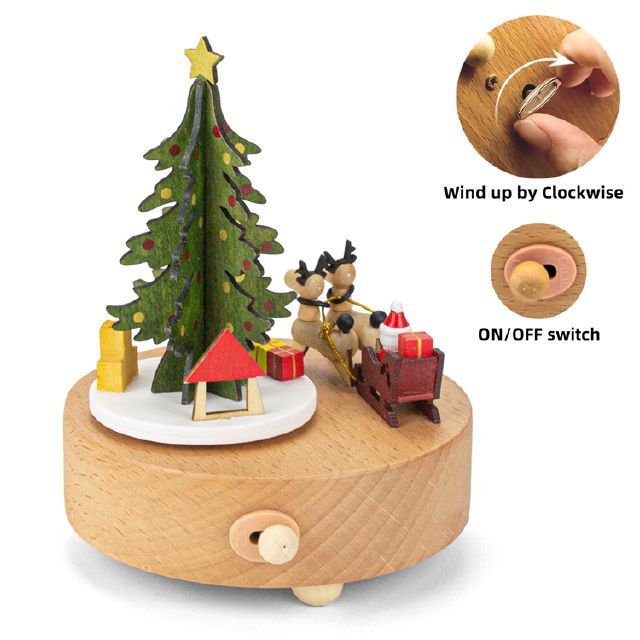 Sky City Log Music Box Carousel Music Box Creative Children's Birthday Gift